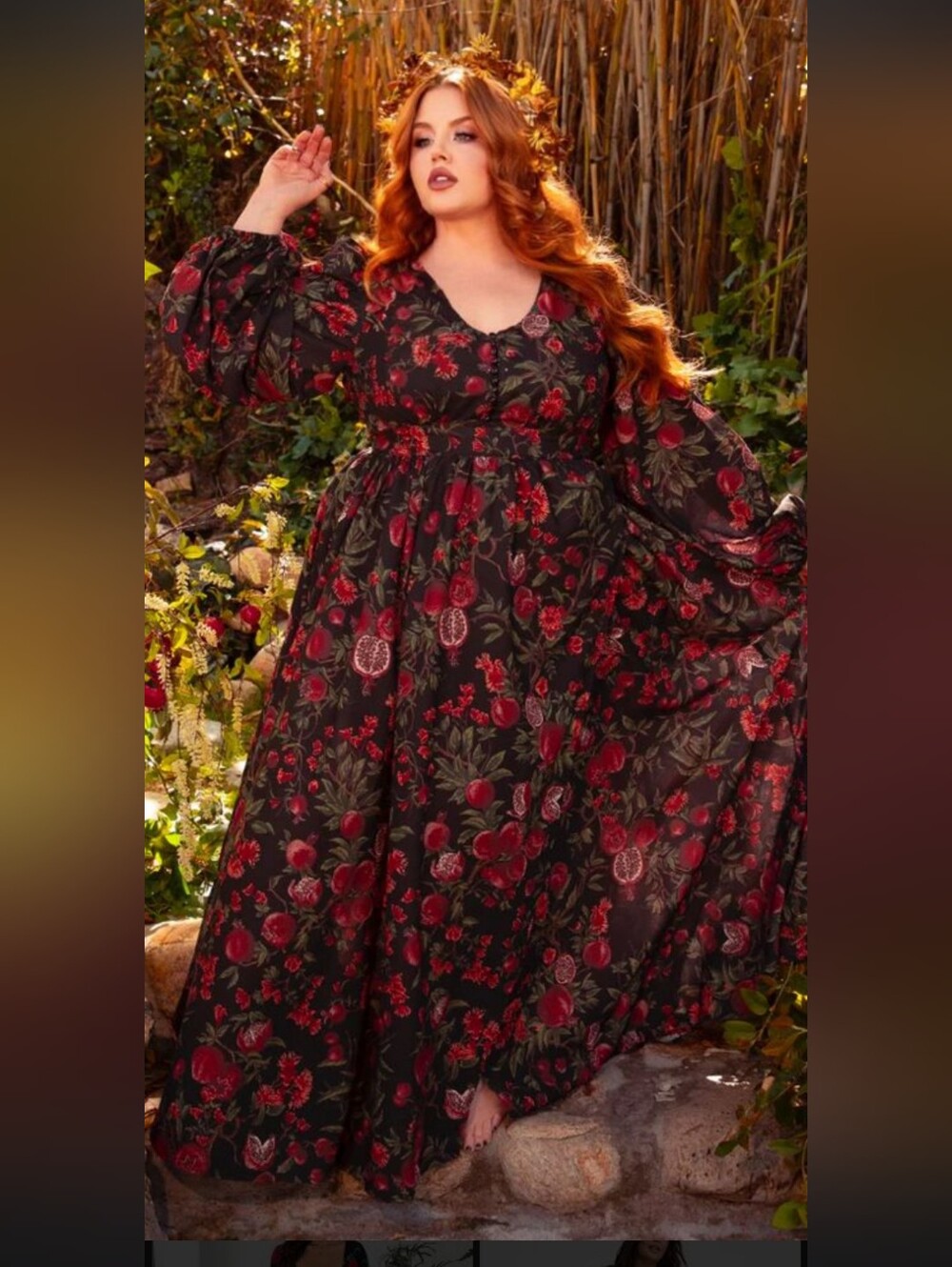 Maxi Dress. Pomegranate